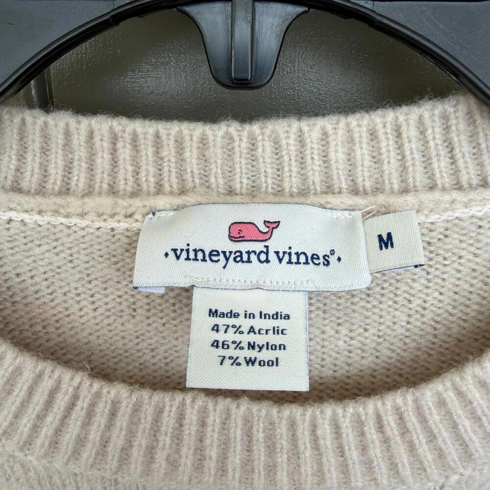 Vineyard Vines Tipped Lofty Crewneck Sweater Medium - Picture 2 of 5